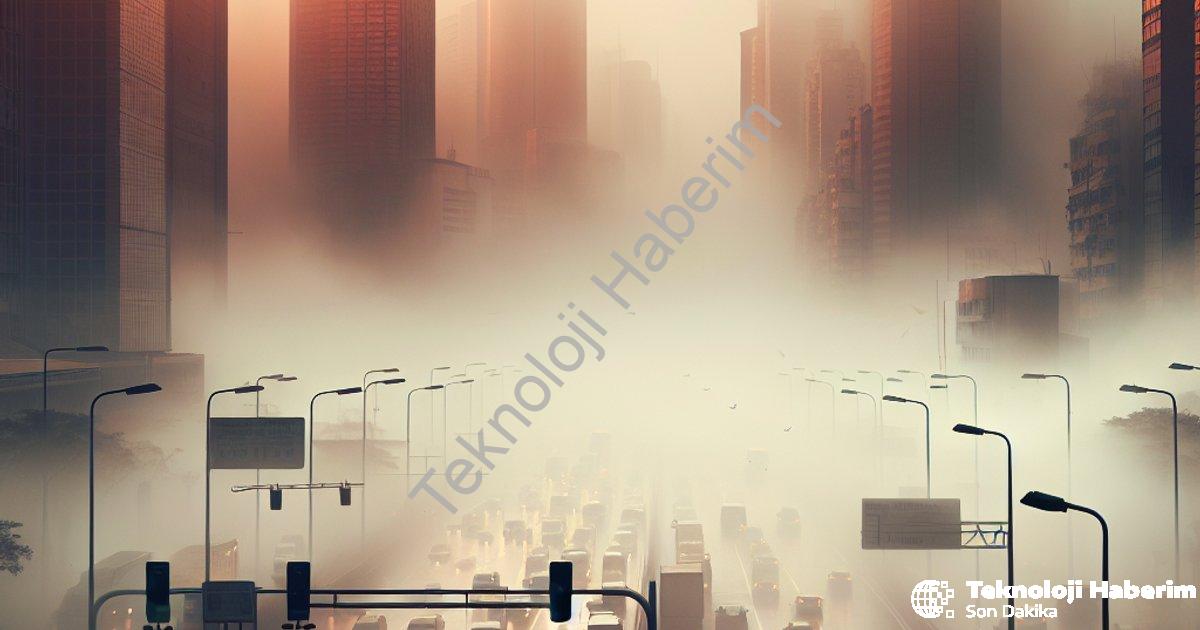 "Denizli'de Yoğun Sis Alarmı: Görüş Mesafesi 10 Metreye Düştü" başlıklı haber için fotorealistik, pr