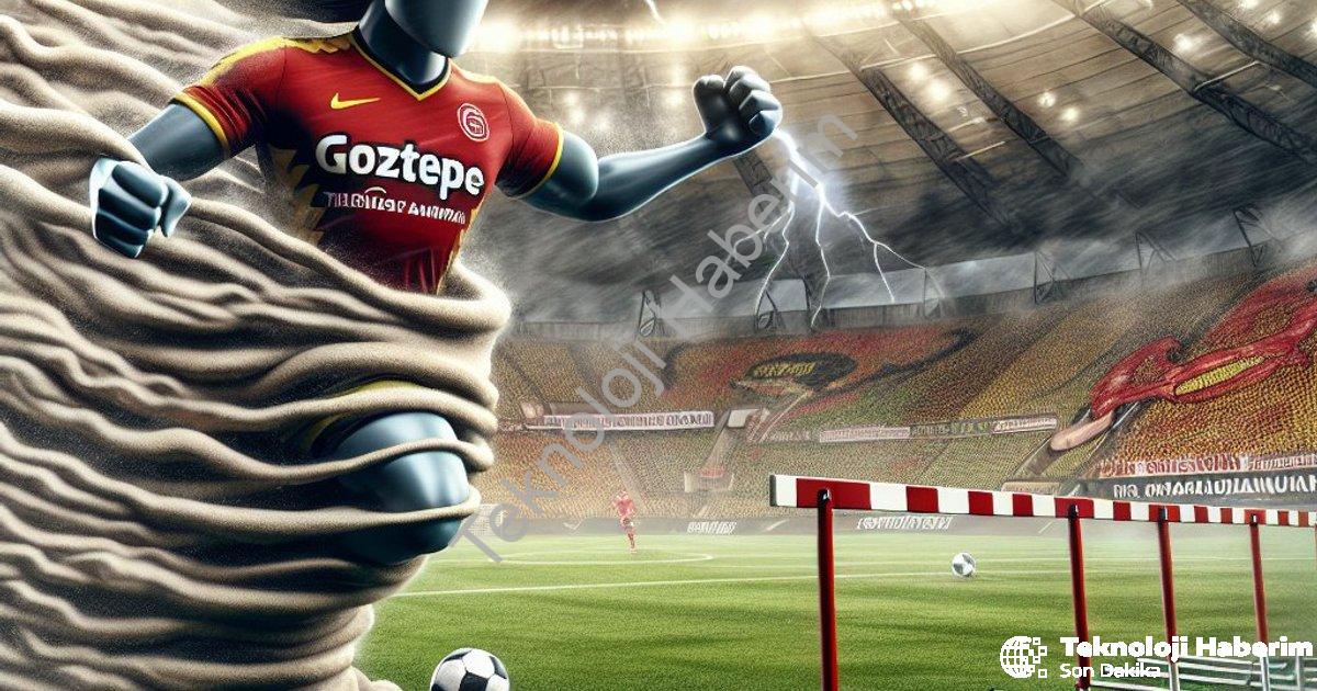 "Göztepe Deplasmanda Fırtına Gibi: Antalyaspor Engelini Aştı" başlıklı haber için fotorealistik, pro
