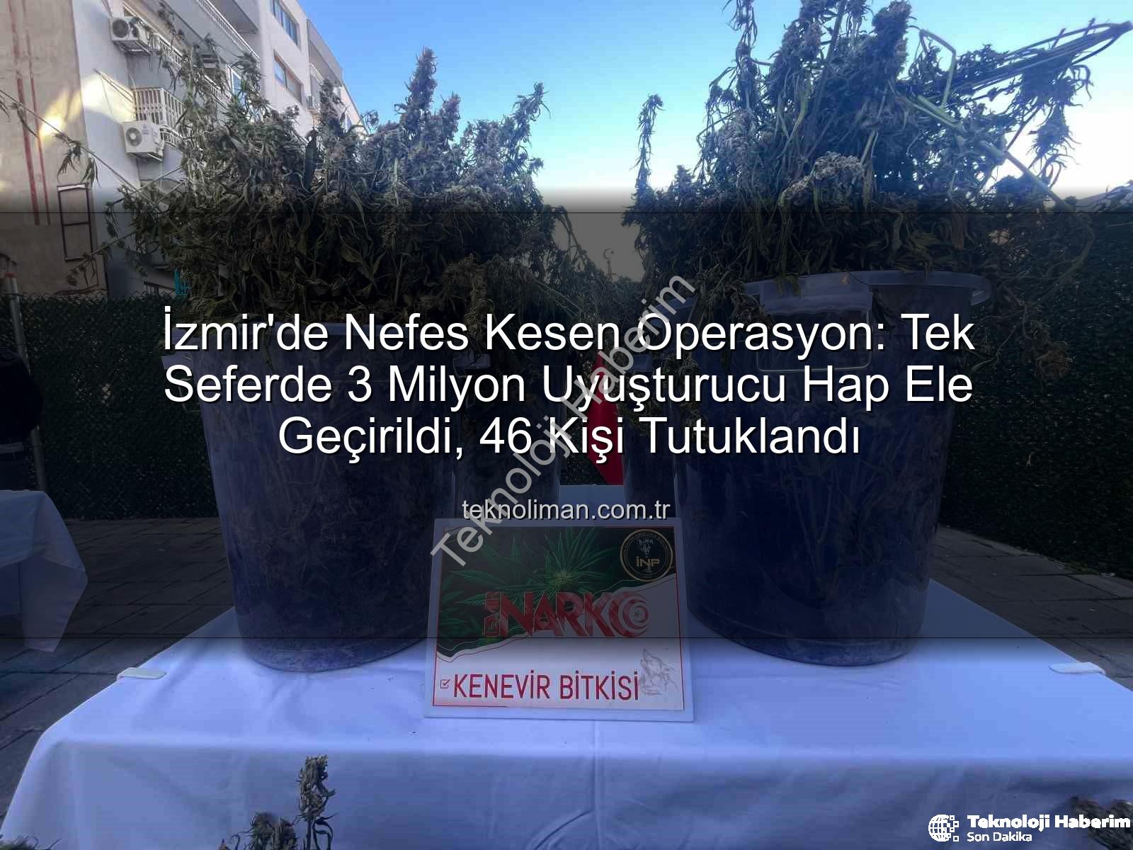 uyuşturucu hap - İzmir'de Tarihi Operasyon: Tek Seferde 3 Milyon Uyuşturucu Hap Ele Geçirildi, 46 Kişi Tutuklandı