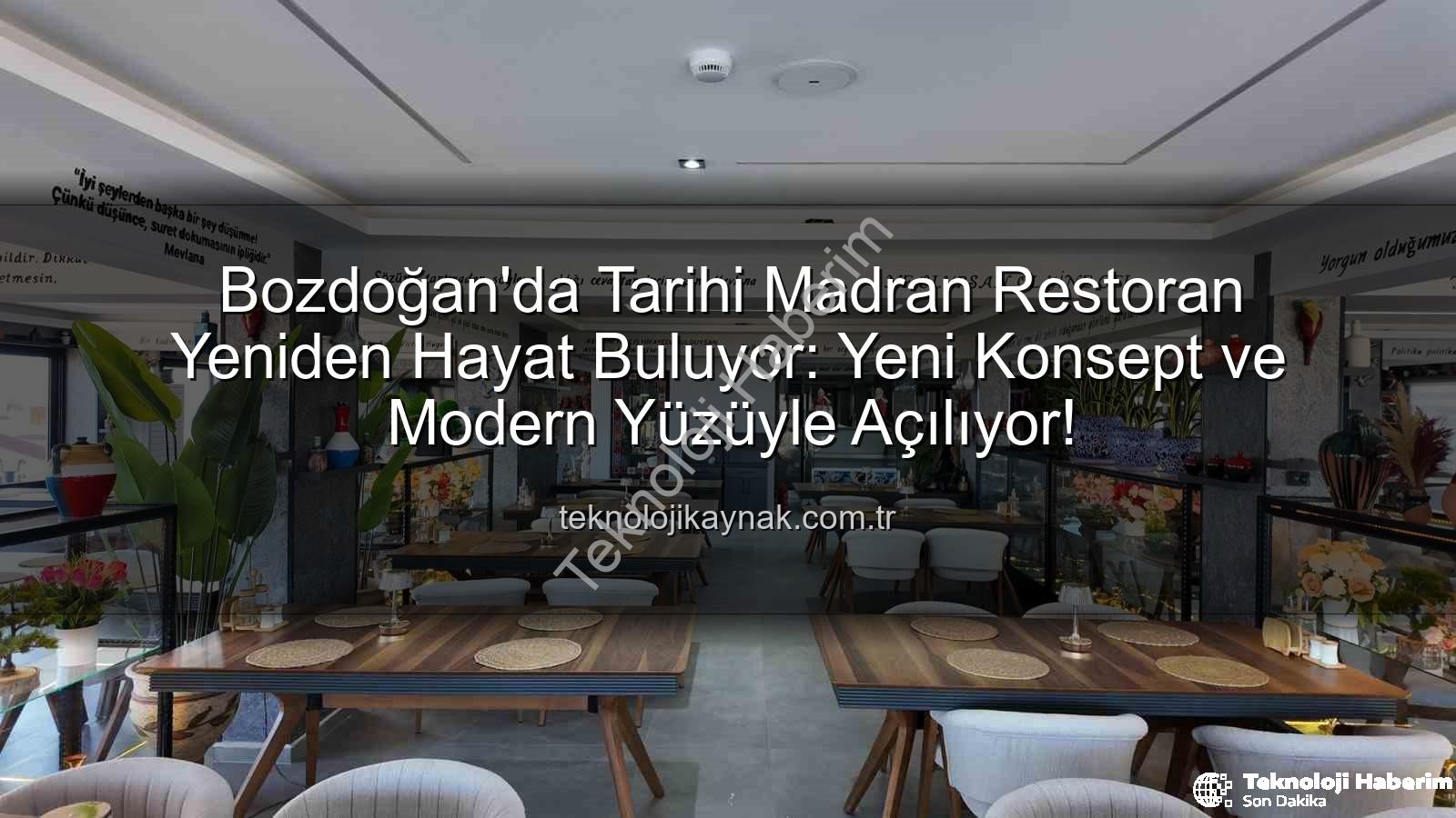 Madran Restoran - Bozdoğan'da Madran Restoran Yeniden Doğuyor: Yeni Konsept ve Aile Sıcaklığıyla Açılıyor