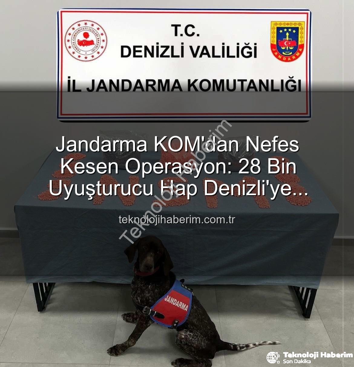 uyuşturucu hap operasyonu - Jandarma KOM'dan Nefes Kesen Operasyon: 28 Bin Uyuşturucu Hap Denizli'ye Ulaşmadan Ele Geçirildi!