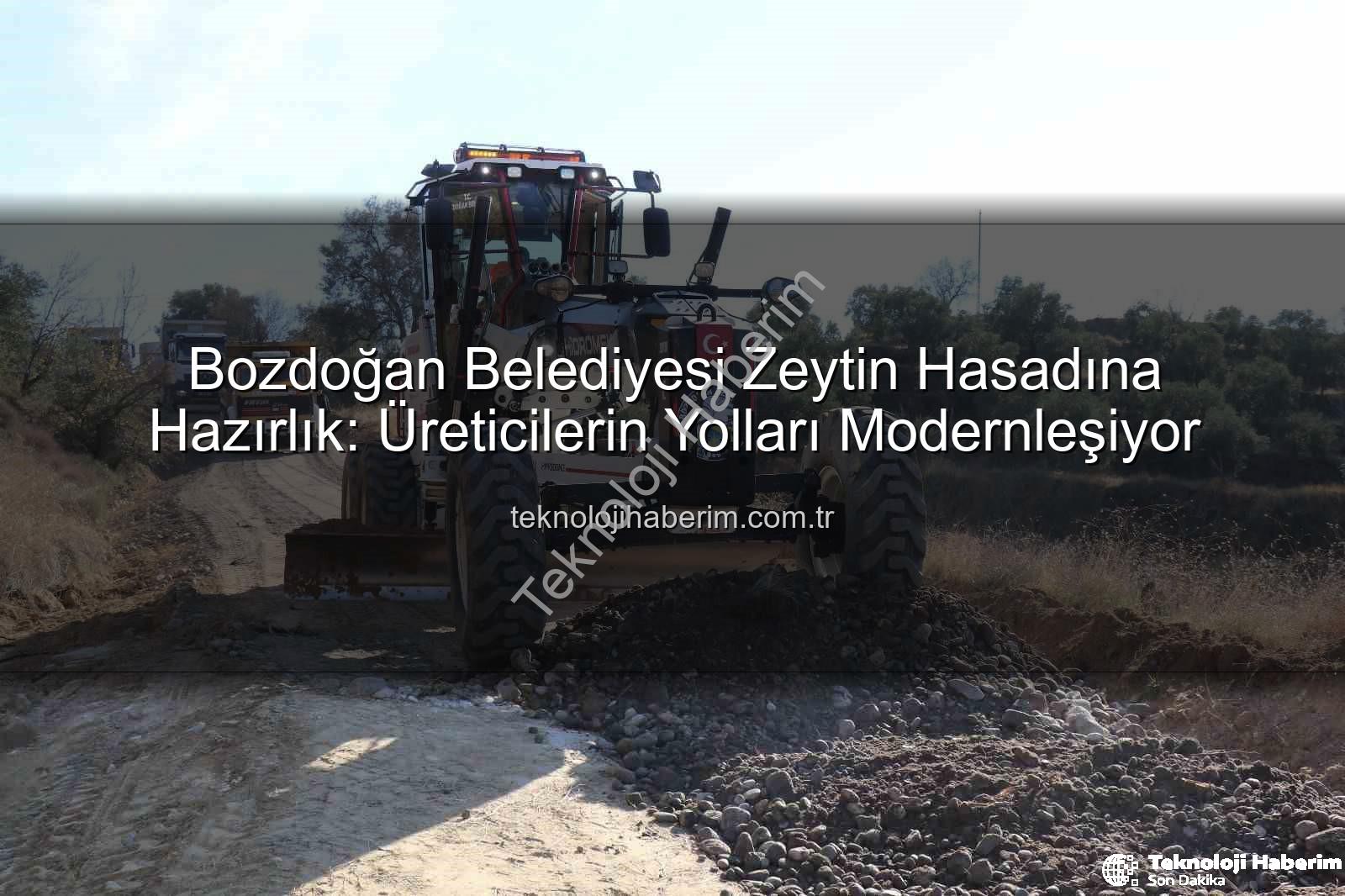 bozdoğan belediyesi yol çalışmaları - Bozdoğan Belediyesi Zeytin Hasadına Hazırlık: Üreticilerin Yolları Modernleşiyor
