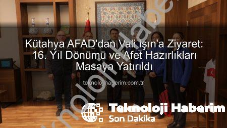 Kütahya AFAD’dan Vali Işın’a Ziyaret: 16. Yıl Dönümü ve Afet Hazırlıkları Masaya Yatırıldı